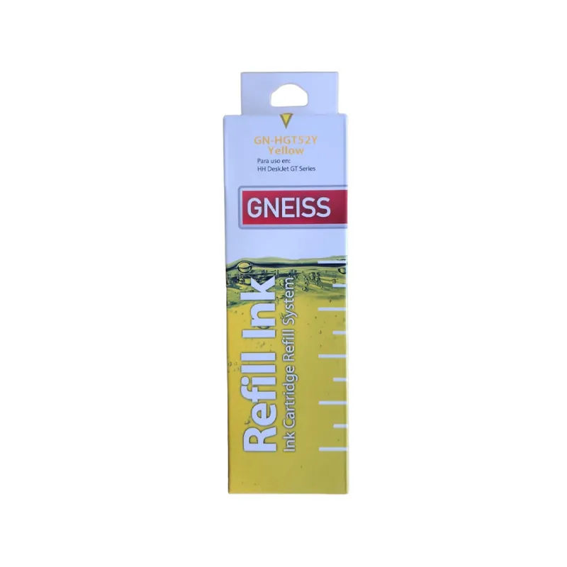 Botella De Tinta Alternativa Gneiss Hp T52 Amarillo