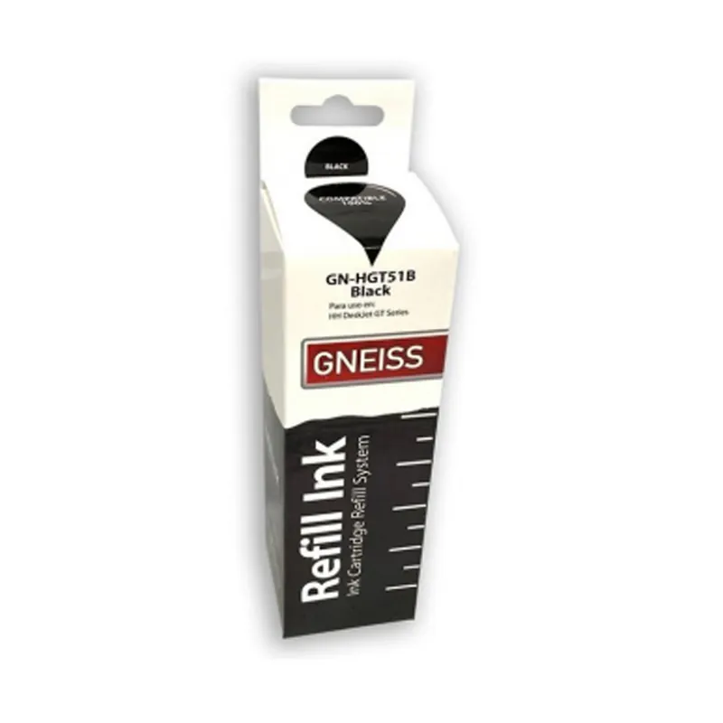 Botella De Tinta Alternativa Gneiss Hp T51 Black