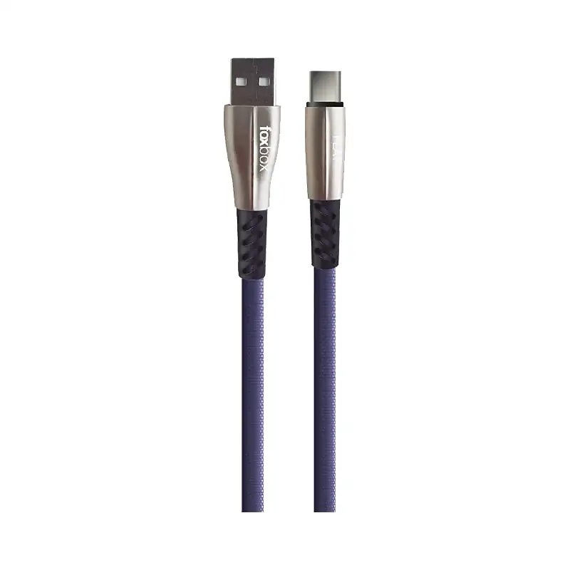 Cable USB a Micro USB Foxbox Flat Azul 1M