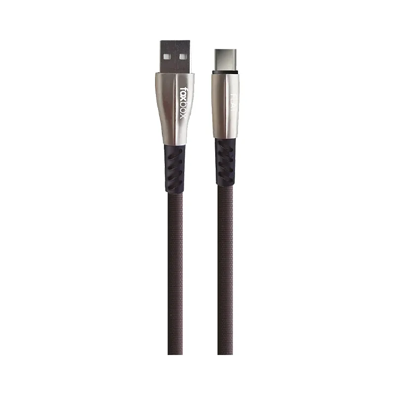 Cable USB a Micro USB Foxbox Flat Negro 1M