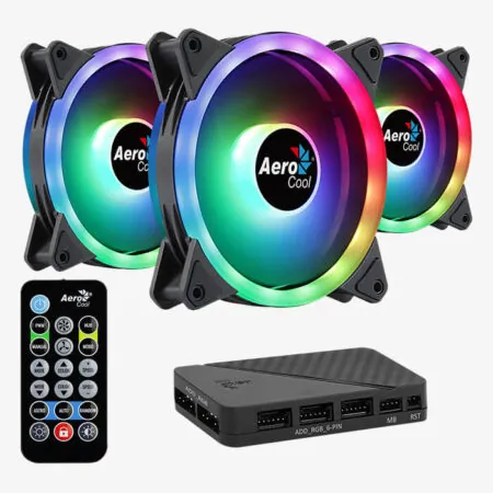 Cooler Aerocool Duo 12 Pro ARGB Negro Pack x3