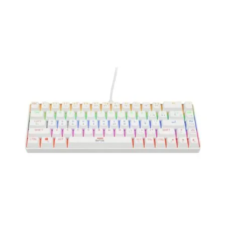 Teclado USB Raptor Fireclaw M68 Mecánico Retroiluminado Blanco