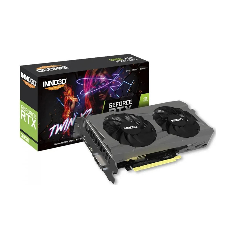 Placa De Video Nvidia Geforce RTX 3050 INNO3D 6GB Twin X2