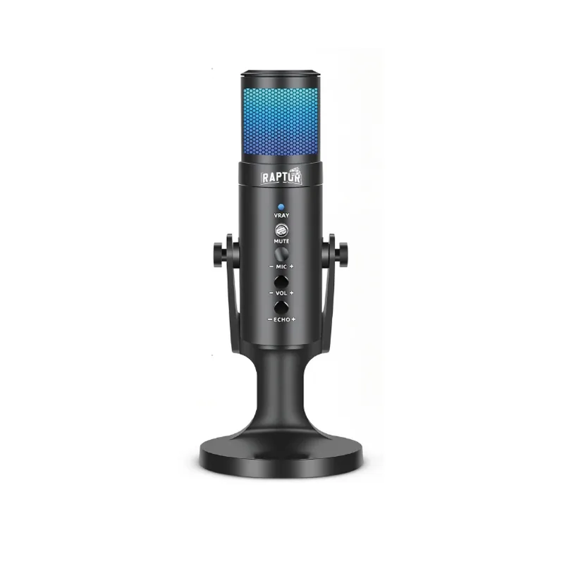 Microfono USB Para Streaming Raptor Vox Pro RGB
