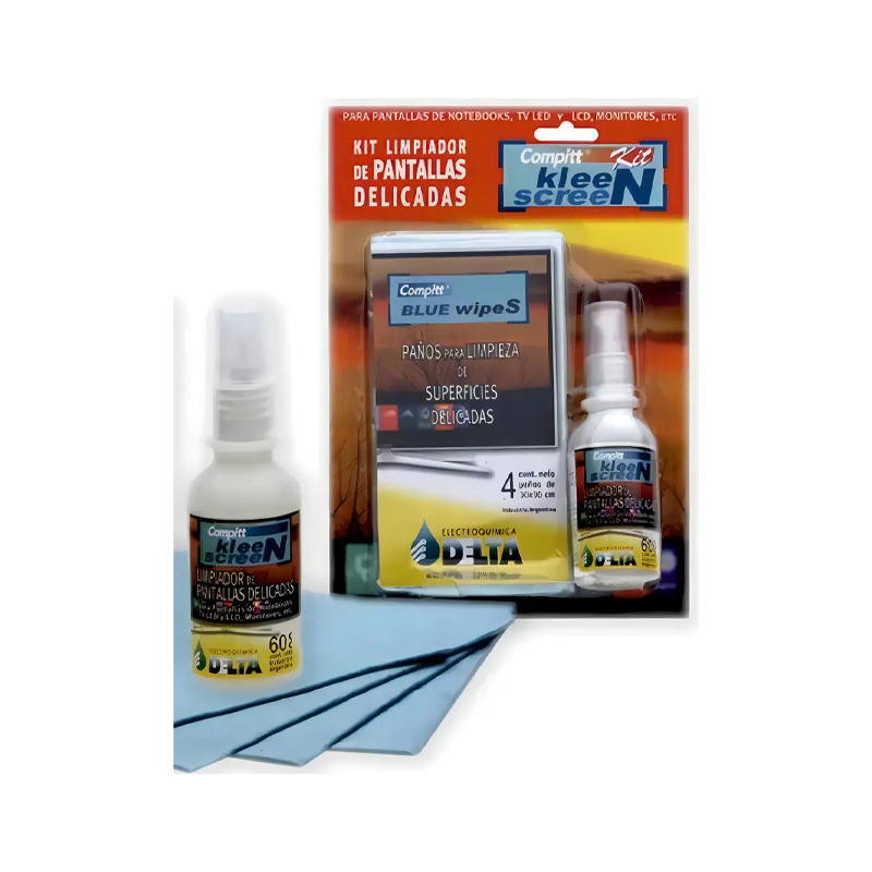 Kit Limpieza De Pantalla LCD Delta 60CC + 4 Paños