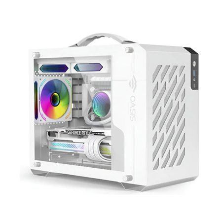 Gabinete Oasis Atomix White Con Manija + Panel De Vidrio